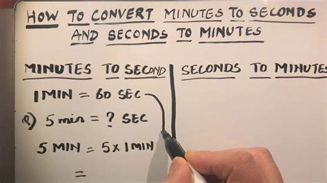 HOW TO CONVERT MINUTES TO SECONDS AND SECONDS TO MINUTES - YouTube
