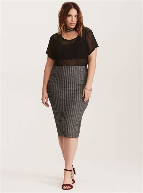 Plus Size Pencil Skirt Outfit Clothes Pinterest The Shoulder If Hot