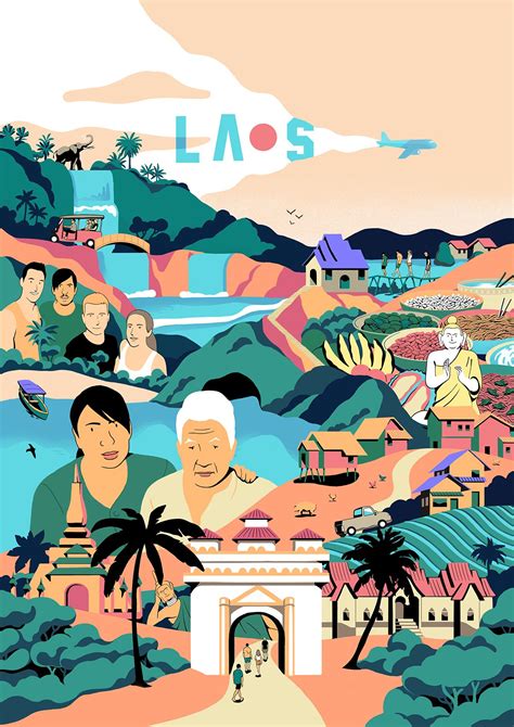 laos-on-behance-travel-posters,-laos,-laos-travel