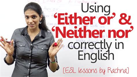 Using Either Or Neither Nor Correlative Conjunctions Advanced