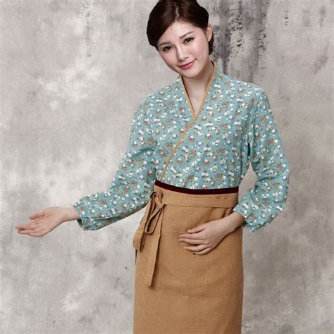 Women Japan Style Chef Uniform Japanese Chef Service Kimono Working Wear Hostess Work Clothes