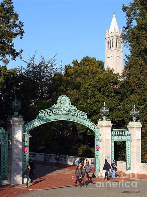 Sproul Plaza Sather Gate And Sather Tower Campanile University Of California Berkeley Ca