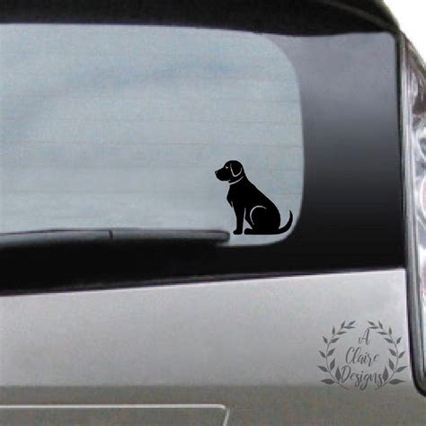 Dog Vinyl Car Window Decal Sticker Cling Cute Animal Dogs Etsy
