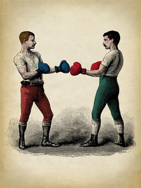 Boxing Poster Art Print Male Sport Wall Art Vintage Boxing Etsy
