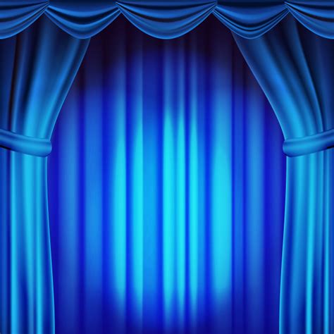 Premium Vector Blue Theater Curtain Backdrop Theater
