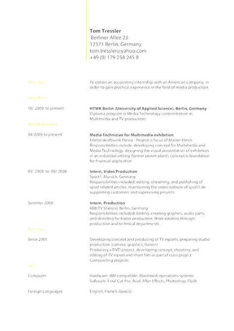 Standard Cv Format Free Samples Examples And Format Resume