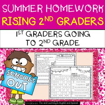 Summer Homework For Rising Nd Graders St Graders Going To Nd Grade