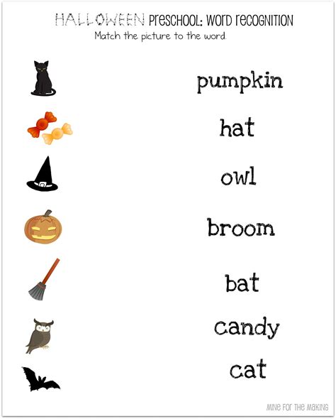 Free Printable Halloween Worksheets For Preschoolers
