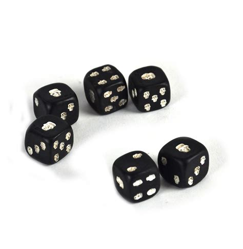 You can roll a total of 3 times per turn. Dice with Death - Skull Deluxe Devil Poker Dice (Set of 6 ...