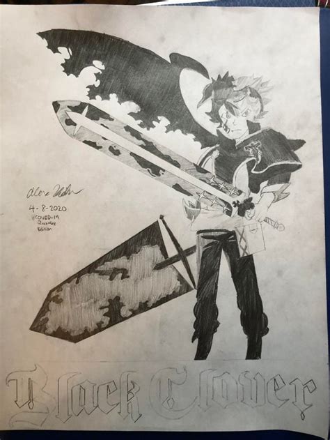 My Drawing Of Demon Form Asta Blackclover