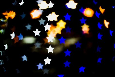 Free Photo Bokeh Background With Lights In Star Shape