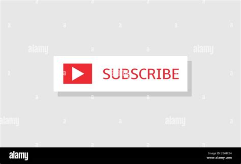 Subscribe Banner Template White Subscribe Button With Play Arrow Sign