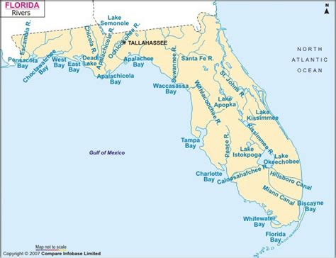 Florida Rivers Map Rivers In Florida Florida Okeechobee Lake Bay Lake