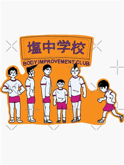 Mob Psycho 100 Body Improvement Club Sticker For Sale By
