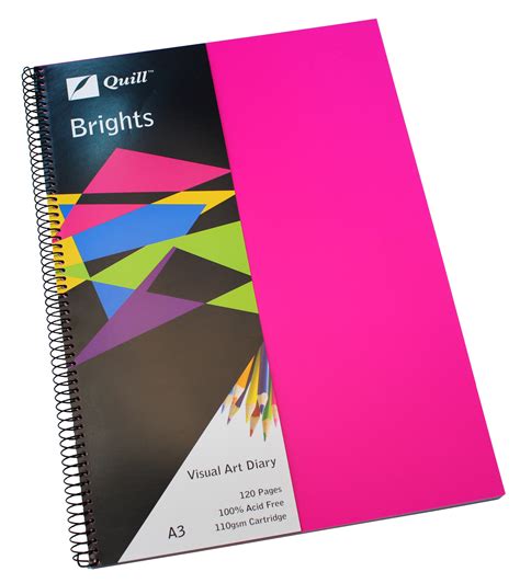 Quill Visual Art Diary A3 Brights 60 Leaf Blue