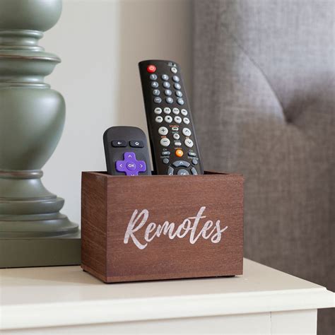 Farmhouse Remote Control Holder Solid Wood With Protective Etsy