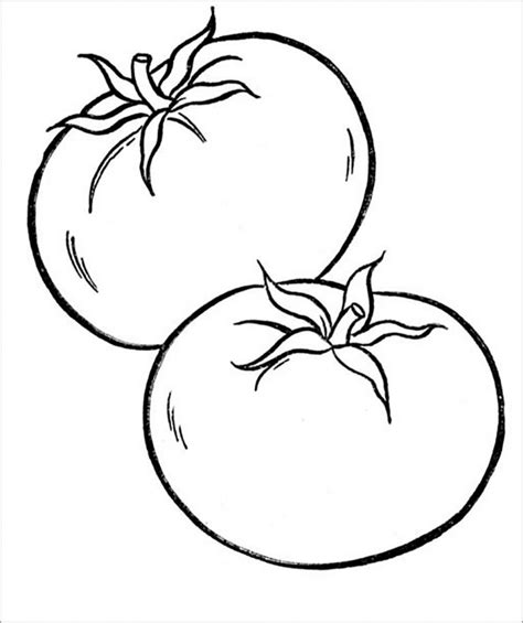 Printable Tomatoes Coloring Page ColoringBay