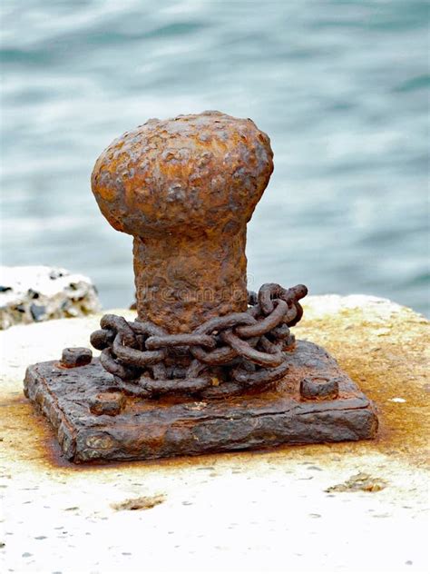 Rusty Buoy With A Chain Wrapped Around It Stock Photo Image Of Buoy