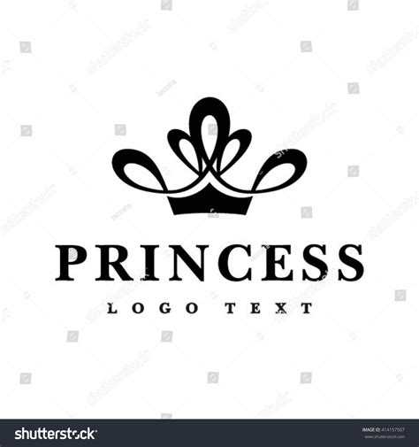 Princess Crown Logo Design Stock Vector Royalty Free 414157507