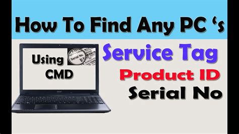 How To Find Any Pclaptop Product Id Serial No And Service Tag By