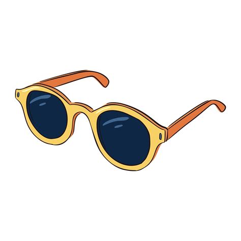 Hand Drawn Yellow And Orange Sunglasses 2245531 Vector Art At Vecteezy