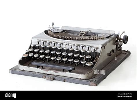 Antique Typewriter On White Background Stock Photo Alamy