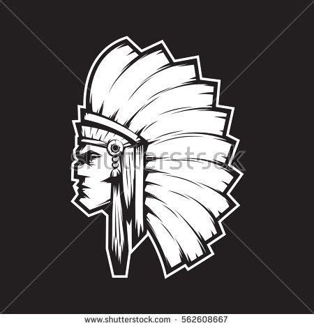 Indian Chief Logo Icon Sticker Mascot Vector Illustration