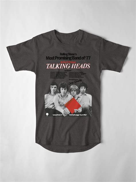 TALKING HEADS UK TOUR POSTER 1977 T Shirt By ThrowbackM2 Redbubble
