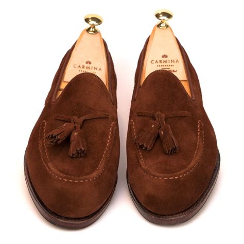 Carmina Tassel Loafers 80367 Forest Eee Polo Suede