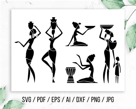 African Woman Svg Cut Files Black Girl Svg Clipart Ethnic Svg Etsy