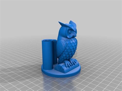 Download Free Stl File 3 Pen Holder Owl • 3d Printer Design ・ Cults