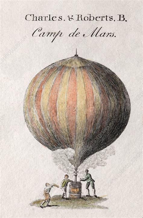 Charles And Roberts Balloon 1783 Stock Image C0289761 Science