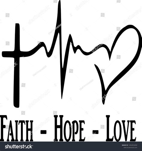 Faith Hope Love Vector Sign Stock Vector Royalty Free 1452053459