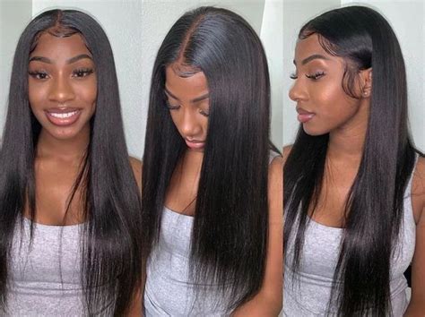 Black Lace Frontal Straight Wigs 16 Inch Wig Straight Wigsladies 16