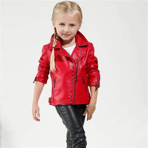 Buy Child Fashion Coat Kids Leather Jacket Girls Pu