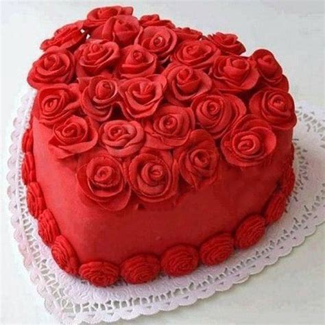 3d Roses Heart Shaped Cake Best Price Tacrossindia