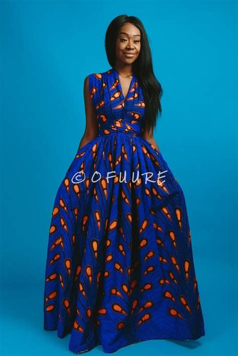 Maxi Infinity In Blue Bulb Womenafricanfashion African Print Dress