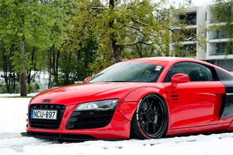 Completely Reworked Audi R8 With Wide Fenders And Air Suspension