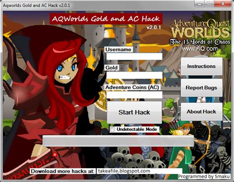 Aqworlds Gold And Ac Hack V201 Free Download 2014 Games And Hacks