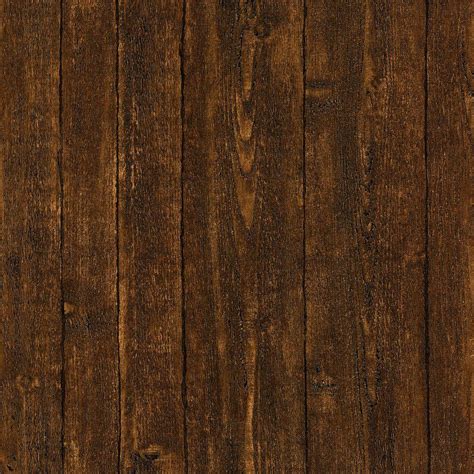 Brewster Ardennes Faux Dark Brown Wood Panel Wallpaper 412 56912 The