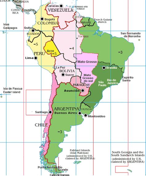 Sintético Foto Mapa De Sudamérica Con Nombres Y Capitales Actualizar