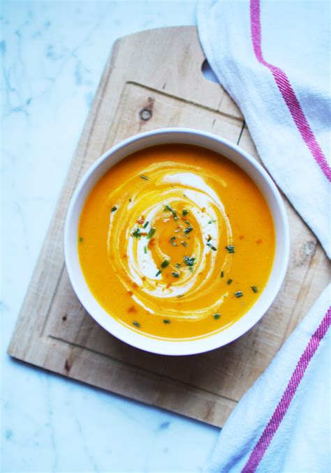 Velouté de carottes au curry rouge et lait de coco Royal Chill