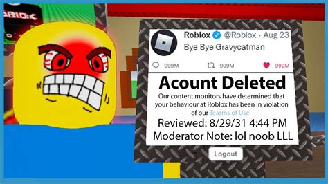 I Was Banned In Roblox Mega Noob Simulator Youtube
