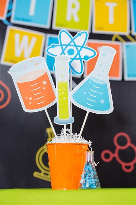 Science Party Centerpieces Science Lab Table Decorations Etsy Kid