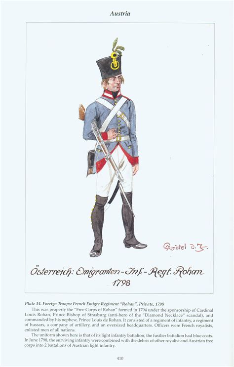 Austria Free Corps Of Rohan Light Infantry Battalion 1798 By H