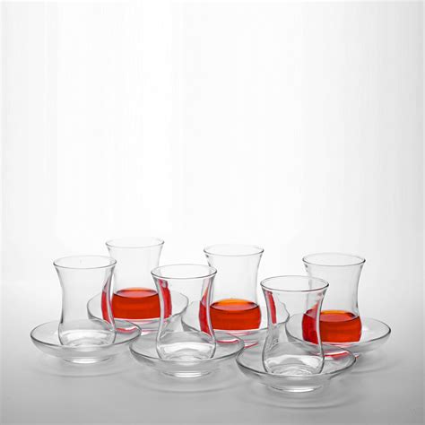 Buy The Buybox Turkish Tea Glasses And Saucers Set 12 Pieces Arabic