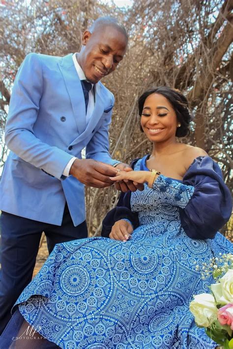 Tswana Leteisi Botswana African Traditional Wedding Dress African Wedding Attire Shweshwe