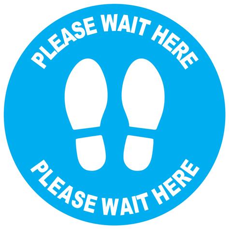 Please Wait Here Floor Stickers Custom Signs Australia