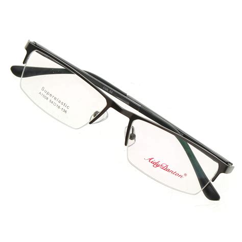 metal half rimless reading glasses myopic eyewear frame at banggood