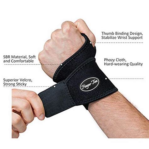 Wrist Support Desk Right Left Hand Adjustable And Breathable Band For
